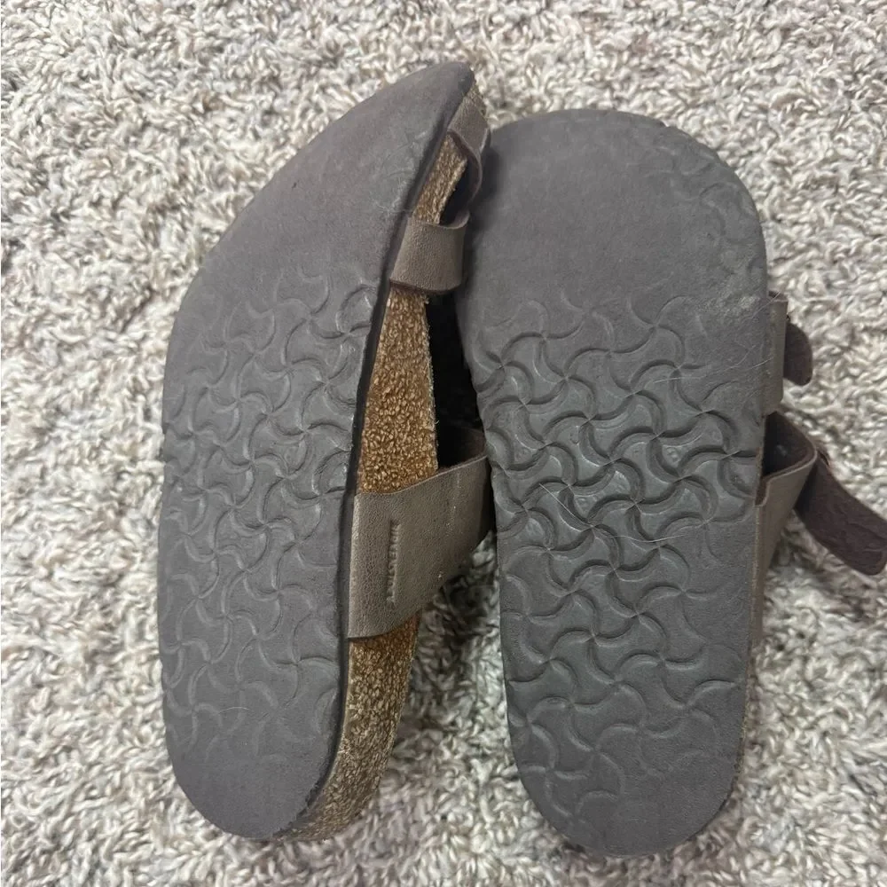 Birkenstock Taupe Brown Leather Sandal Flip Flops
